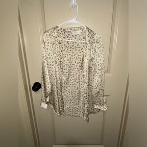 Business casual leopard print button down